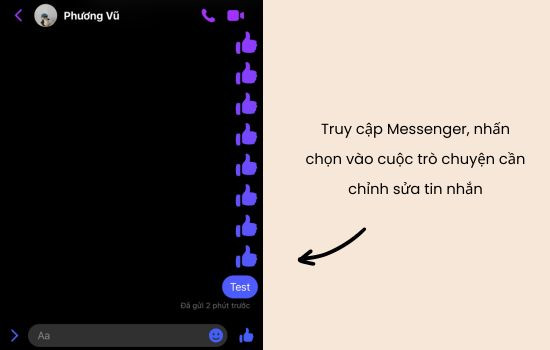 Cách chỉnh sửa tin nhắn đã gửi trên Messenger trên iPhone B2