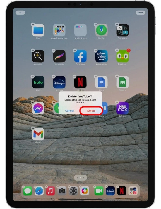 Cách để iPad cũ chạy nhanh hơn thông qua xóa ứng dụng không còn sử dụng bước 3