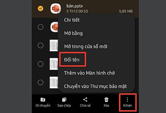 Cách đổi tên file Powerpoint trong File của bạn bước 1
