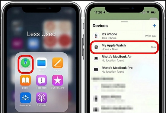 Cách khóa Apple Watch khi bị mất bước 1