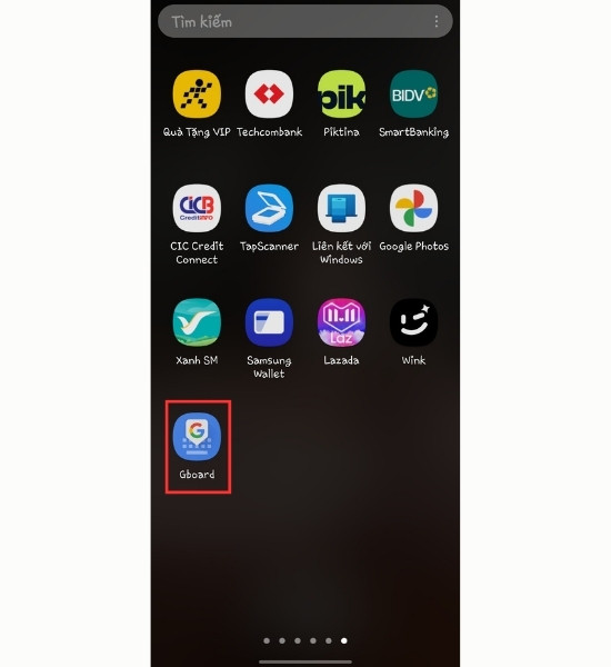 Cách tắt âm thanh Gboard (Bàn phím Google) trên điện thoại Samsung bước 1