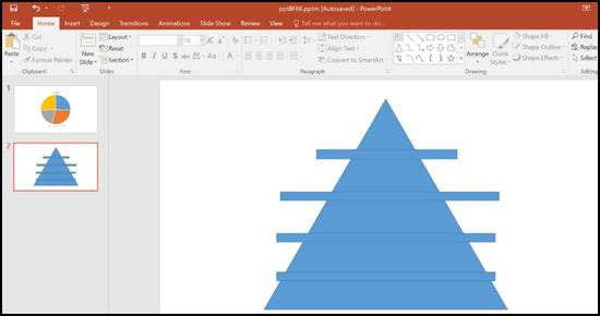 Cách vẽ biểu đồ tam giác trong Powerpoint bước 2.2