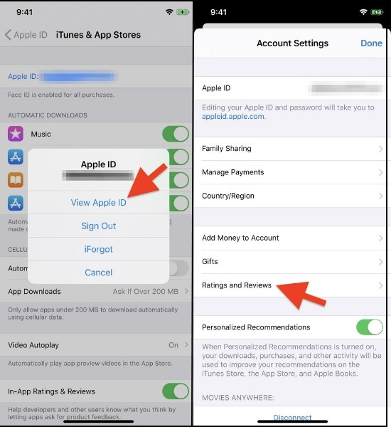 Cách xem đánh giá của mình trên App Store iPhone  iOS 13 bước 4