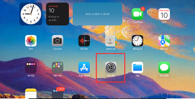 Cách xóa iCloud trên iPad khi quên mật khẩu bước 1