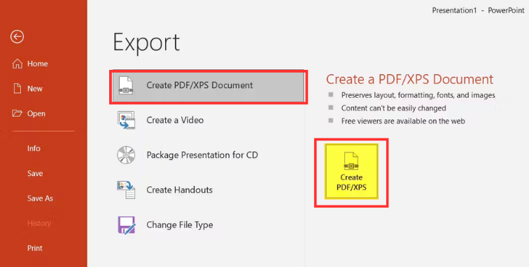 Cách xuất file PowerPoint dưới dạng PDF B3