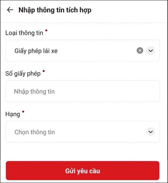 Hướng dẫn cách bổ sung giấy phép lái xe vào VNeID bước 6