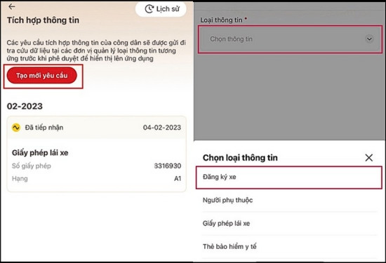 Hướng dẫn cách tích hợp giấy đăng ký xe vào VNeID đơn giản tại nhà bước 3 Hướng dẫn cách tích hợp giấy đăng ký xe vào VNeID đơn giản tại nhà bước 3