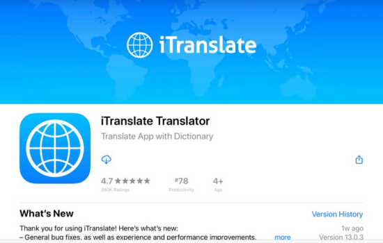 iTranslate - Dịch và Từ điển