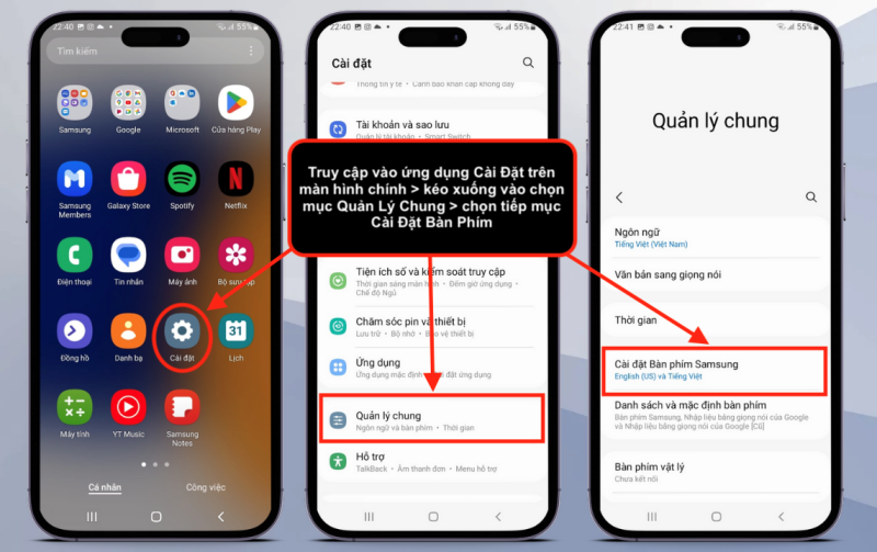 Kiểm tra bộ gõ Tiếng Việt trên Android bước 1