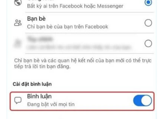 Kiểm tra xem tính năng bình luận story trên Facebook đã được bật chưa bước 2