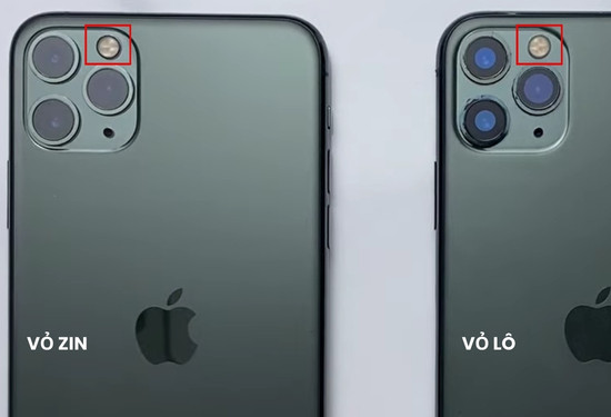 qua đèn flash cạnh mắt camera