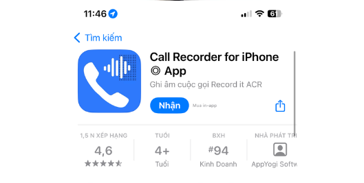 Sử dụng Call Recorder for iPhone B1