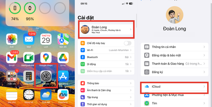Sử dụng iCloud B1 Sử dụng iCloud B1