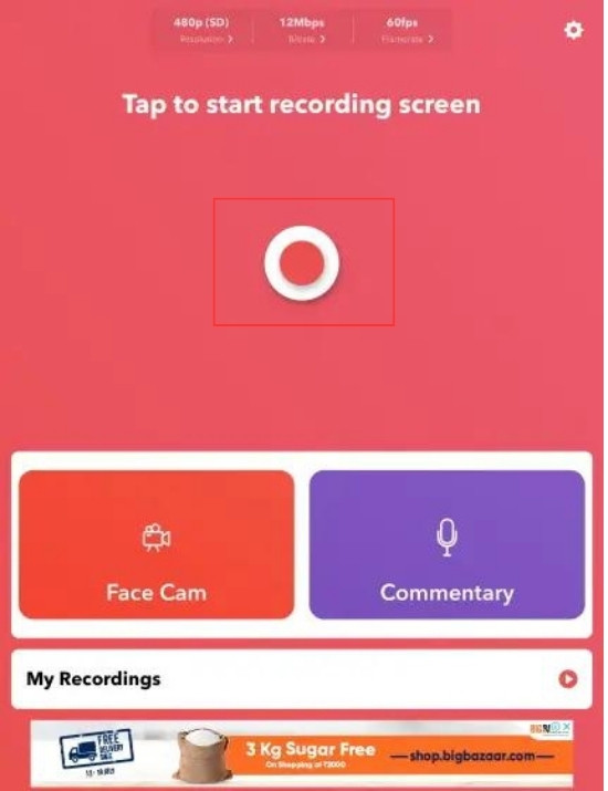 Sử dụng ứng dụng của bên thứ ba để ghi lại màn hình iPad bước 2