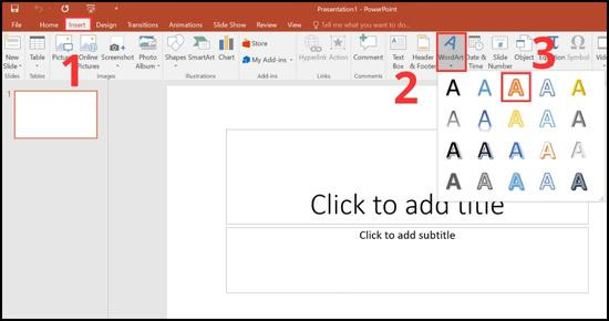 Tạo hiệu ứng gạch chân trong Powerpoint cách 1 bước 2
