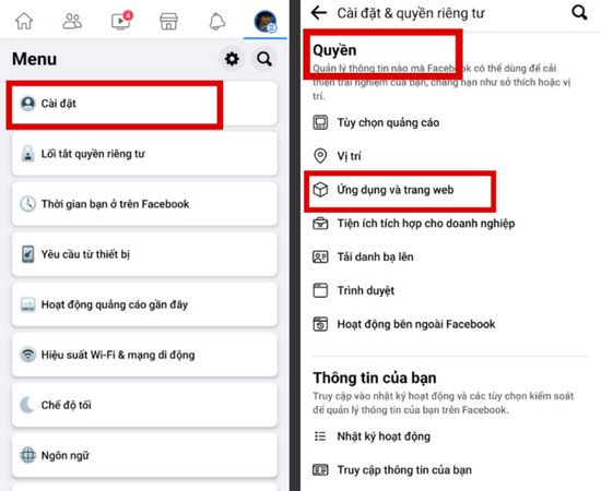 Cách xóa liên kết Facebook với Tiktok B2 Cách xóa liên kết Facebook với Tiktok B2