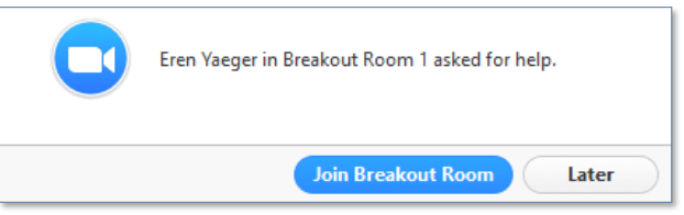Yêu cầu giúp đỡ trong Breakout Room bước 2