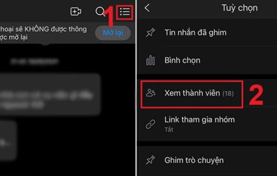 Tìm lại bạn đã hủy qua nhóm chung Zalo 