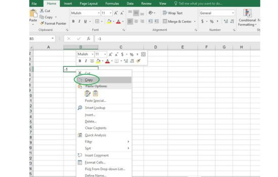Hàm chuyển số âm thành dương trong Excel dùng Paste Special  B2