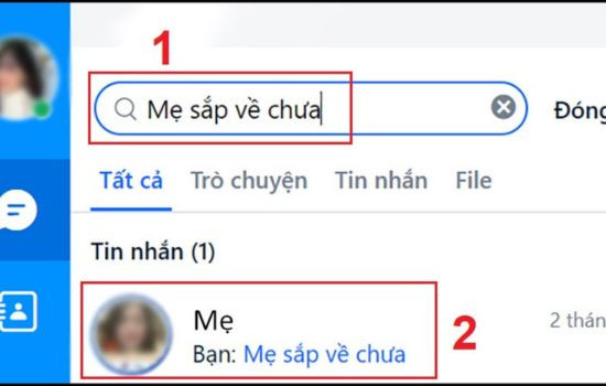  Tìm và kết bạn lại theo đoạn hội thoại trên Zalo trên máy tính