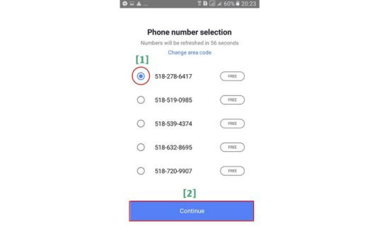 App tạo số điện thoại ảo Hàn Quốc miễn phí Text Now APK bước 5