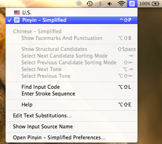 Cách cài đặt bàn phím tiếng Trung trên Macbook bước 5