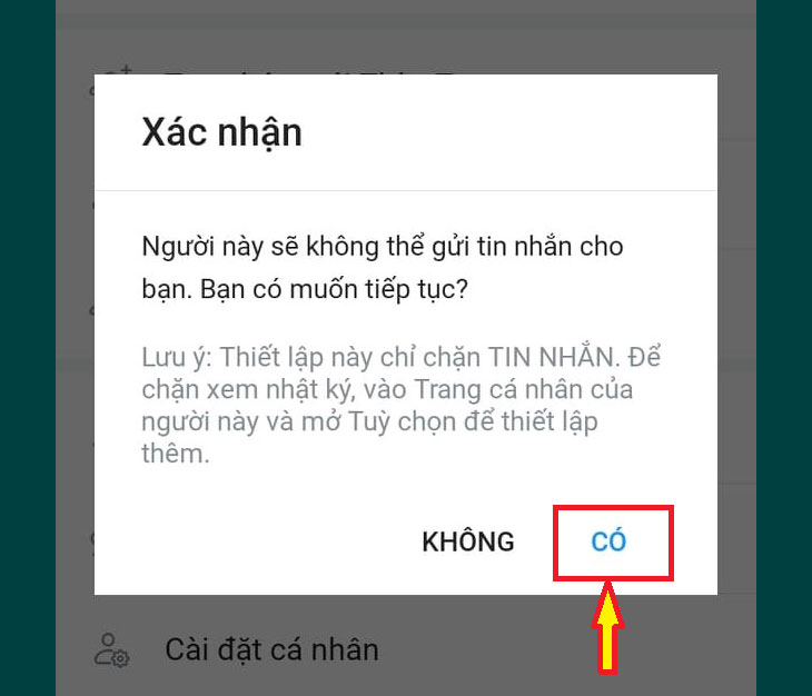 cách chặn Zalo đơn giản bước 3