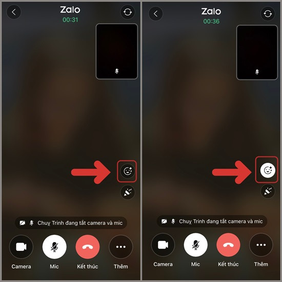 Cách gọi video Zalo có hiệu ứng bước 3