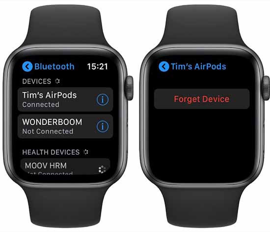Cách ngắt kết nối AirPods từ Apple Watch