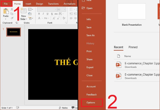 cách tắt gạch chân đỏ trong Powerpoint trên Macbook bước 2