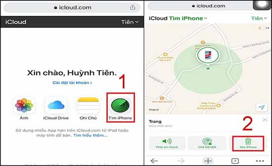 Cách thoát iCloud bị ẩn qua trang web icloud.com bước 2