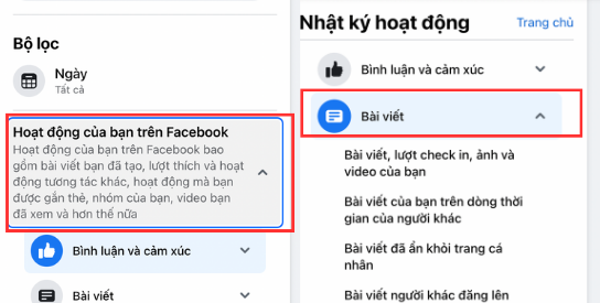 Cách xem lại bài viết đã bị ẩn trên Facebook bằng máy tính B3
