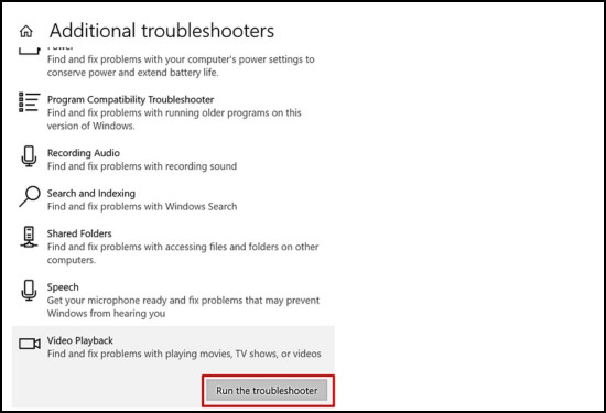 Dùng Audio and Video Troubleshooters bước 4