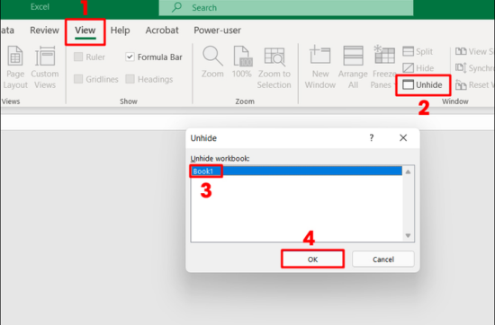 Fix lỗi mở file Excel màn hình trắng cách 1