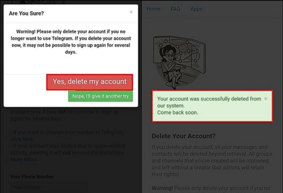 Hướng dẫn cách xóa tài khoản Telegram ngay lập tức B6 Hướng dẫn cách xóa tài khoản Telegram ngay lập tức B6