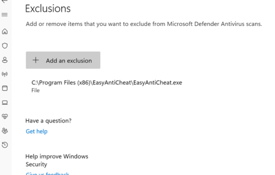 Loại bỏ Easy Anti-Cheat khỏi danh sách quét của Windows Defender bước 7