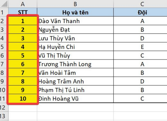 Lợi ích của việc đánh số thứ tự trong Excel Lợi ích của việc đánh số thứ tự trong Excel