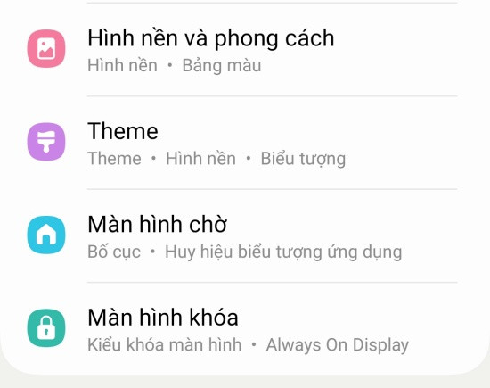Thông báo trên màn hình khóa Samsung