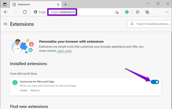 Xóa extensions trên Google B2