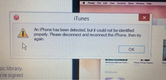 Lỗi iPhone 6s Plus không nhận cable máy tính