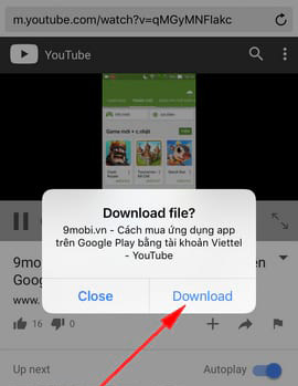 Cách tải video trên youtube về iPhone