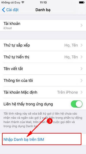 Chuyển danh bạ từ SIM sang iPhone nhanh