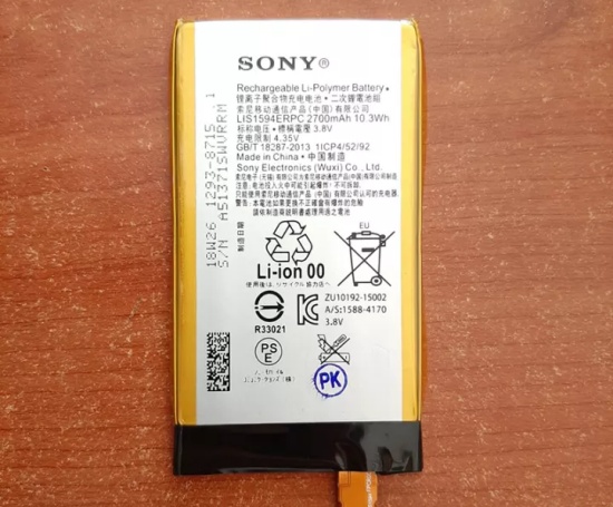 Pin Sony XA Ultra sở hữu dung lượng pin khiêm tốn