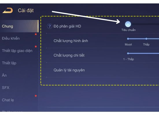 Giảm cấu hình game Liên Quân Giảm cấu hình game Liên Quân