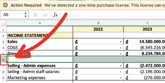 Cách chèn thêm hàng ngang trong Excel 2010 cơ bản bước 1 Cách chèn thêm hàng ngang trong Excel 2010 cơ bản bước 1