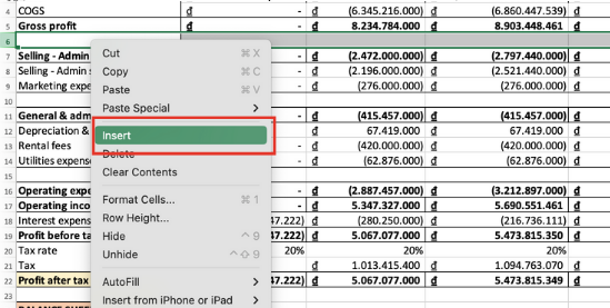 Cách chèn thêm hàng ngang trong Excel 2010 cơ bản bước 2 Cách chèn thêm hàng ngang trong Excel 2010 cơ bản bước 2