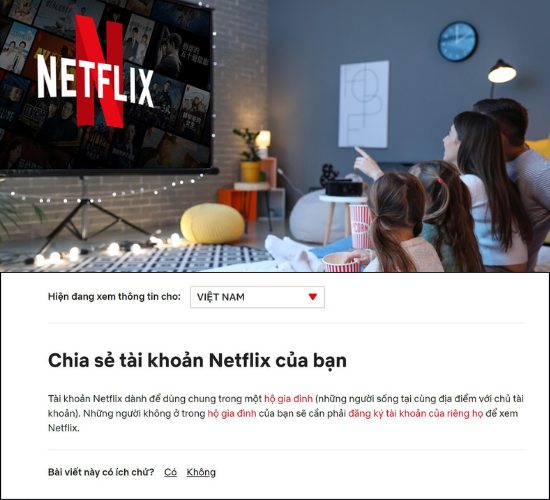 Tài khoản Netflix có chia sẻ với người ngoài được không Tài khoản Netflix có chia sẻ với người ngoài được không