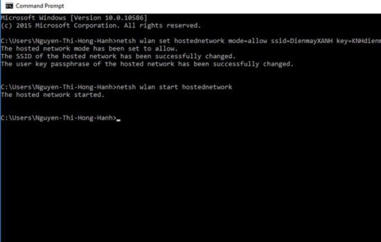 Cách phát Wifi từ Laptop sang điện thoại iPhone trên Windows 10 admin bước 3