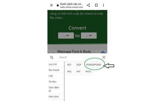 Cách chuyển File Powerpoint sang Video bằng Online Convert.com bước 2