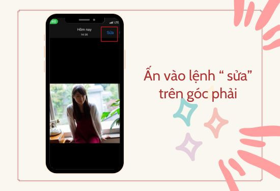 Ấn lệnh sửa trên góc phải Ấn lệnh sửa trên góc phải